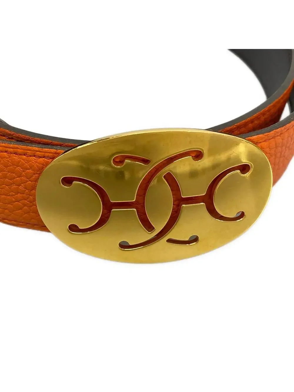 Hermes Orange Dark Brown Gold Taurillon #298144H80B